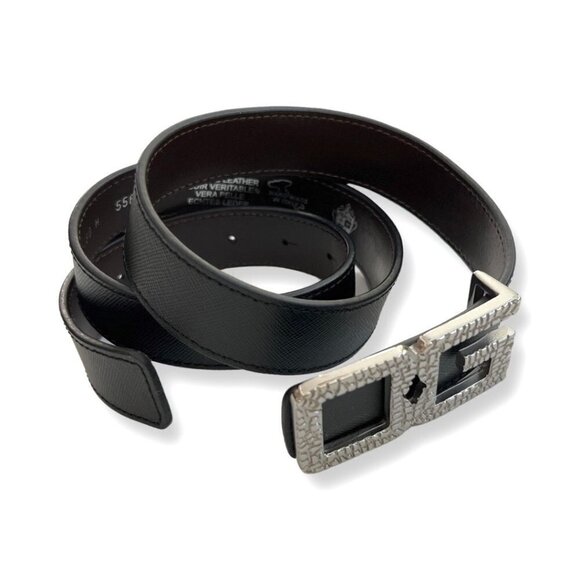 Dolce & Gabbana reversible black brown leather belt size 80 main image 5